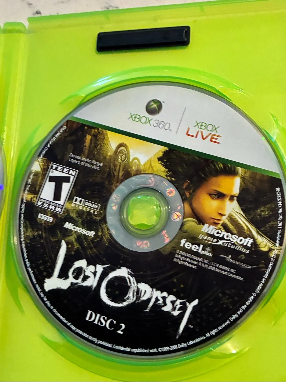 Lost Odyssey (Microsoft Xbox 360, 2008) CIB - Complete - Tested -